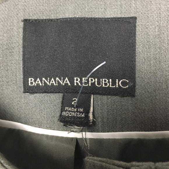 Banana Republic  Blazer Jacket Business Ruffle Sleeve size 2 gray - Picture 12 of 14